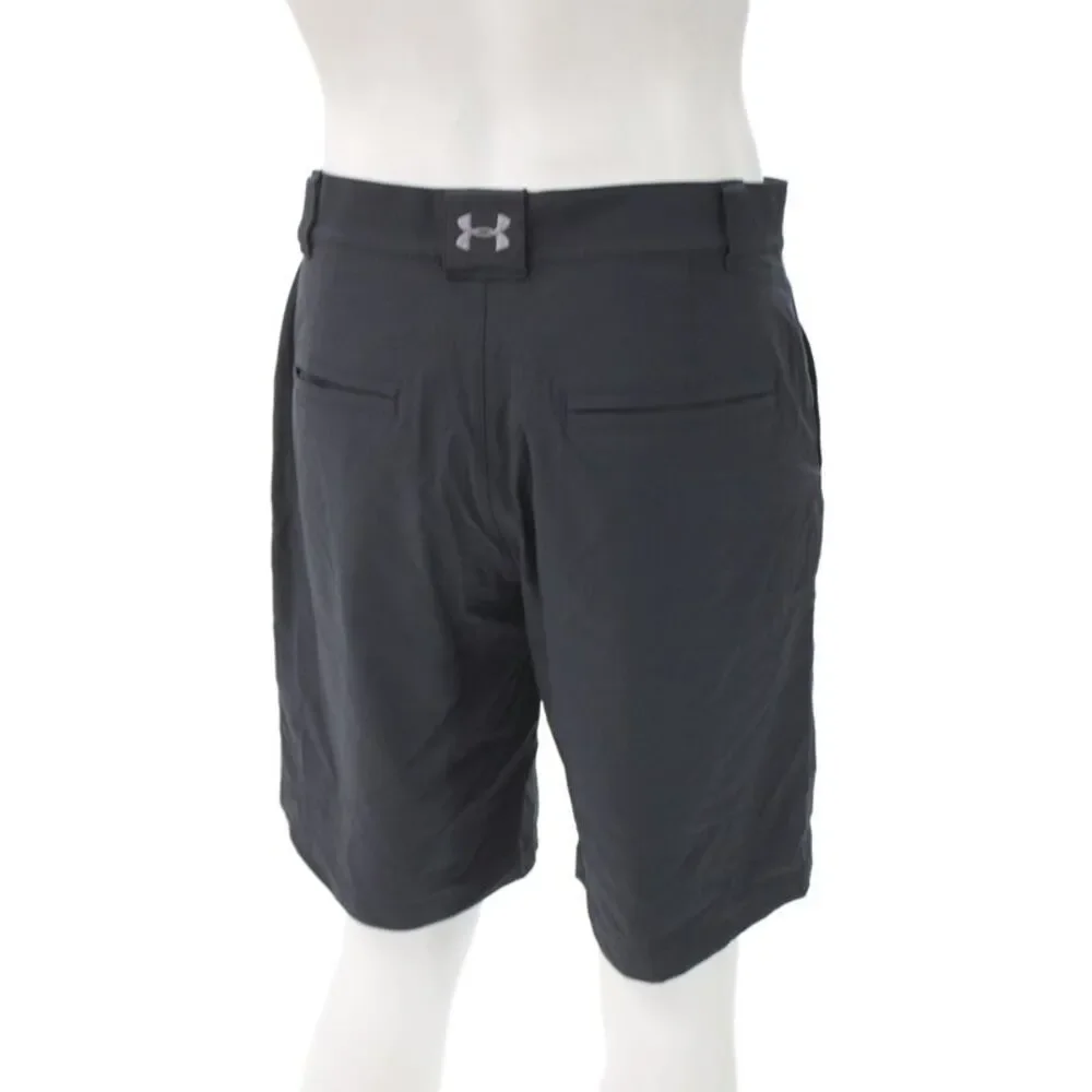 Under Armour Mens Athletic Shorts Black Zip Nylon Size 32